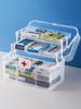 Large Capacity Family Medicine Organizer Box 3 Layers Medicine Cabinet Family Kit Case Portable First Aid Kit with Handle