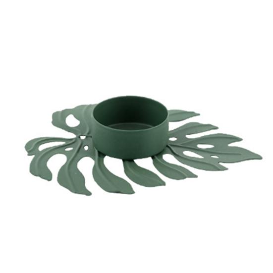 Подсвечник в форме листа, настольный орнамент, металлический подсвечник в виде черепахи в форме листа для домашнего декора