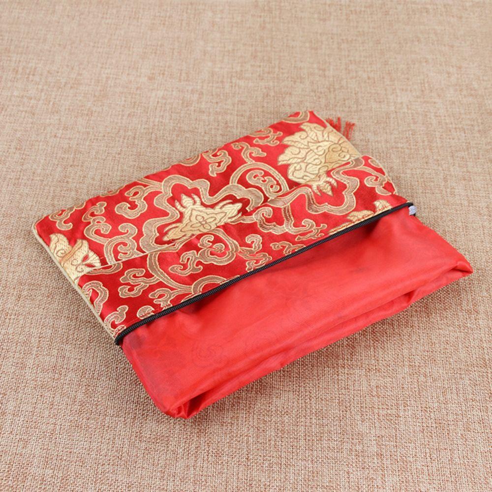 Double-layer Brocade Antique Buddhist Scripture Bag Embroidery Bag Jewelry Bag Chinese Style Sachet