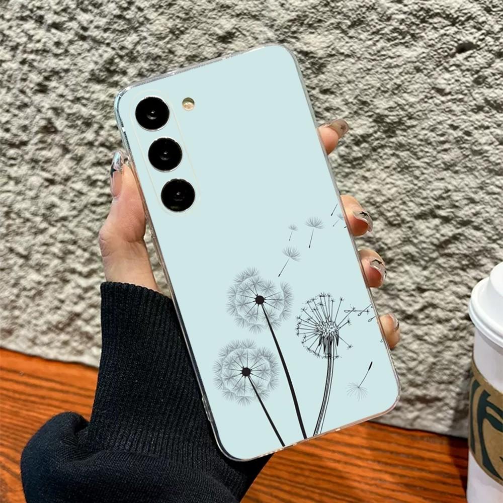 Чехол для телефона 'Цветы одуванчика' Силиконовый чехол для Samsung S30, S23, S21, S22, S20 Ultra, S20 FE lite, S10, S9, S8 Plus Прозрачный