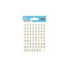 63 Stickers Chiffres - Paillettes or et argent - 0,7 cm