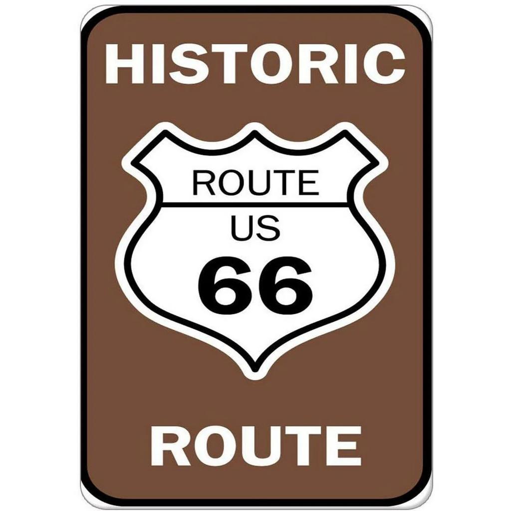 США Маршрут 66 Металлические таблички Настенный плакат Табличка Предупреждающий знак Винтажная железная картина Украшение для дома Кафе Гостиной Клуба Бара