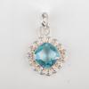 Sky Blue Topaz Gemstone 925 Sterling Silver Jewelry Handmade Women Pendant 1.37" PP-34-8