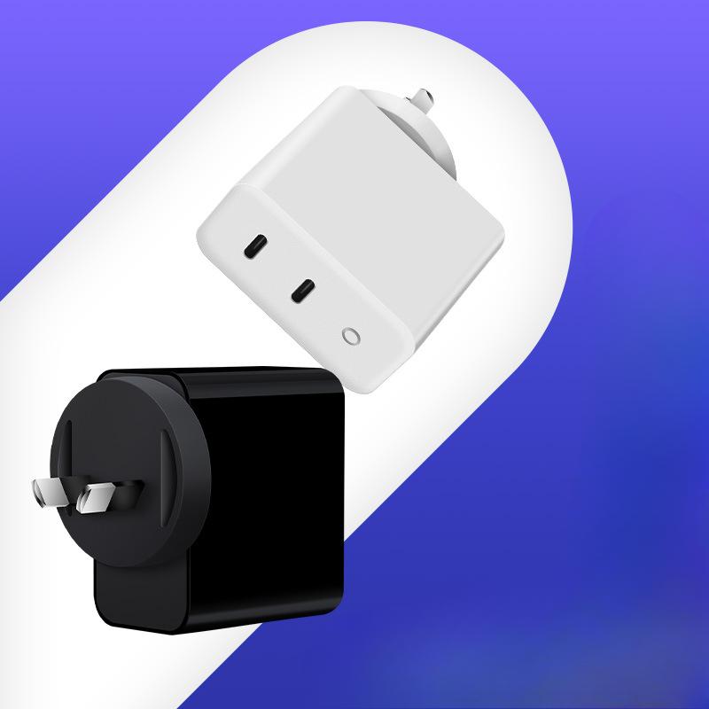 Многопротокольное зарядное устройство GaN2C PD40W, двухпортовое зарядное устройство PPS PD20W+PD20W, независимая интеллектуальная быстрая зарядка