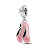 Pink Ballet Girl Pendant Charms Beads Fit Fashion Style Bracelet Necklace 925 Silver DIY Jewelry
