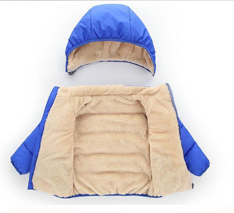 2022 Winter Children's Hooded Cotton Coat: Fleece-Lined, Thickened Down Jacket for Boys and Girls
