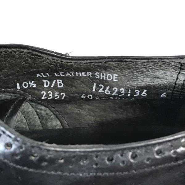 80s-90s USA Made/COMFORT PLUS/Full Brogue Wingtip Goodyear Welt Shoes/10.5D/28.0/Black/Vintage(USED)