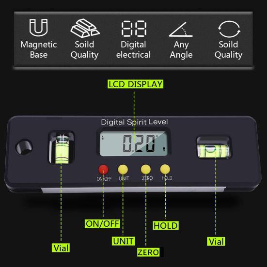 Мини-портативный цифровой инклинометр, градиентный магнитный измерительный инструмент