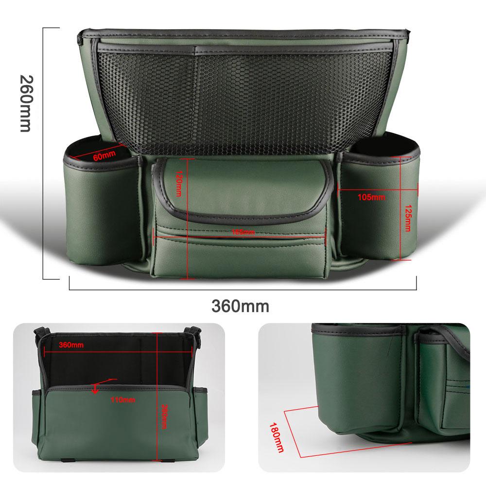 Сумка для хранения автомобиля, органайзер для хранения на центральной консоли, кожаный барьер на переднем сиденье, большой держатель для сумки