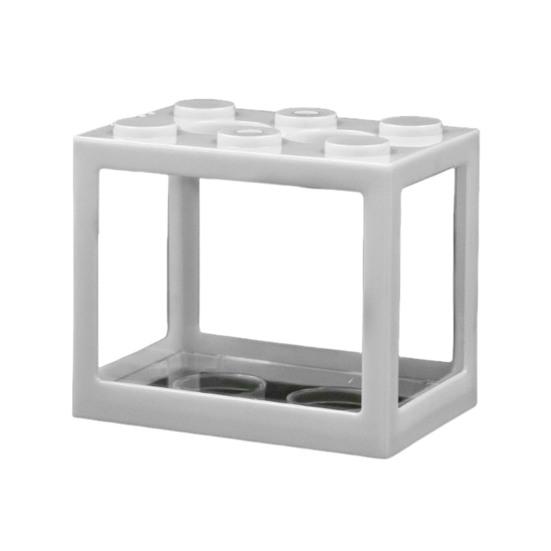 Мини аквариум для петушка, штабелируемый строительный блок, крошечный аквариум, аквариум, прозрачный