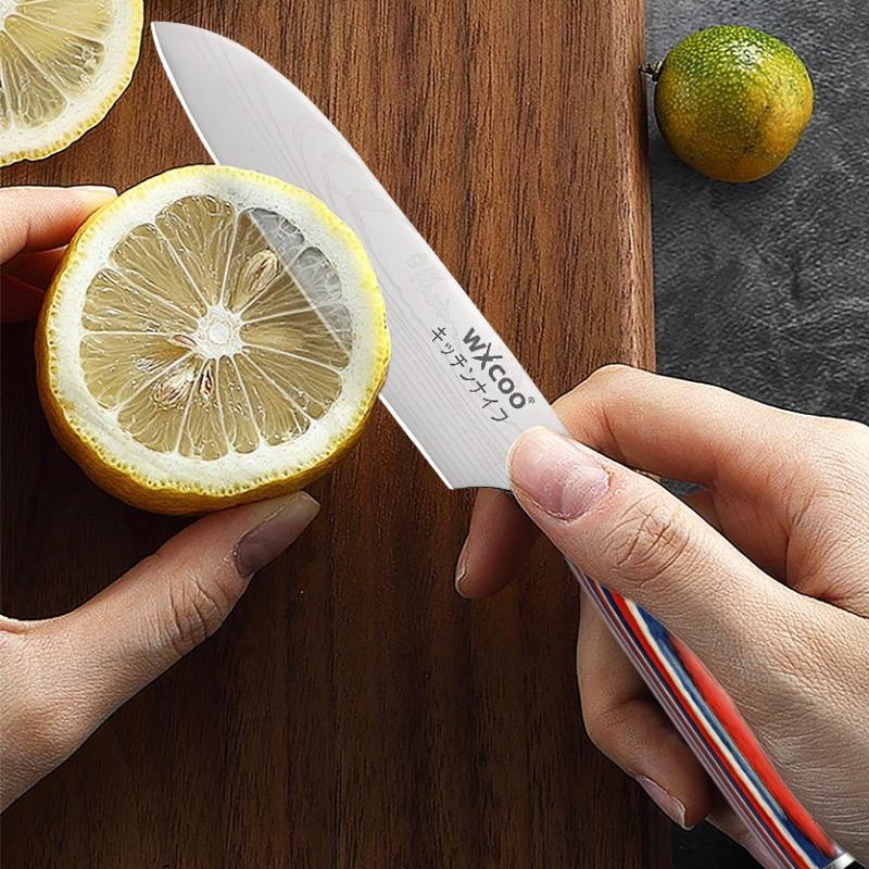 5Cr15MOV Нержавеющая сталь Нож шеф-повара тесак Дамасский узор Кухонный нож Набор японских ножей Сантоку Инструмент для разделки