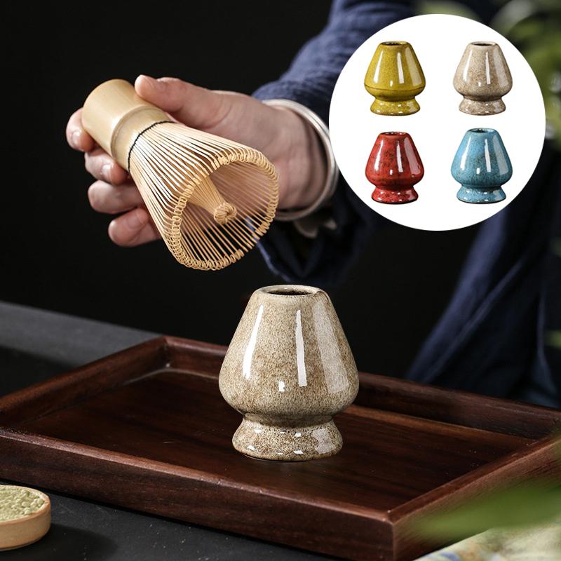 Японский керамический держатель для зеленого чая маття Chasen, чаша-подставка, бамбуковый венчик, измельчитель, щетки, держатель для чайных инструментов, чайные аксессуары, чайная посуда