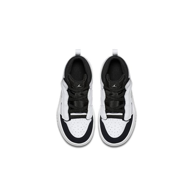 Jordan Air Jordan 1 TD Удобные Высокие Детские Кроссовки Черно-Белые Для Младенцев и Малышей AR6352-113