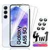 Защитное стекло 4-в-1 для Samsung A55 A35 A25 A15 A16 A06 5G A05, защитное стекло для камеры на Galaxy A 55 35 25 15 16 56 36 26