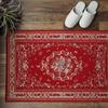 Floral Indoor Entrance Mat 048 Gobelin 70x120 Red Flower Foldable
