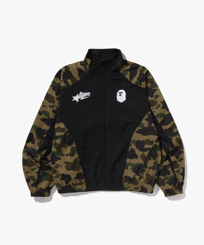 Bape Тренировочная куртка с воротником-стойкой, первый камуфляж (M) зеленый
