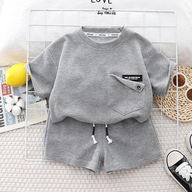 Children's Summer Casual Korean Version of Loose Baby Cotton Comfortable T-shirt Suit