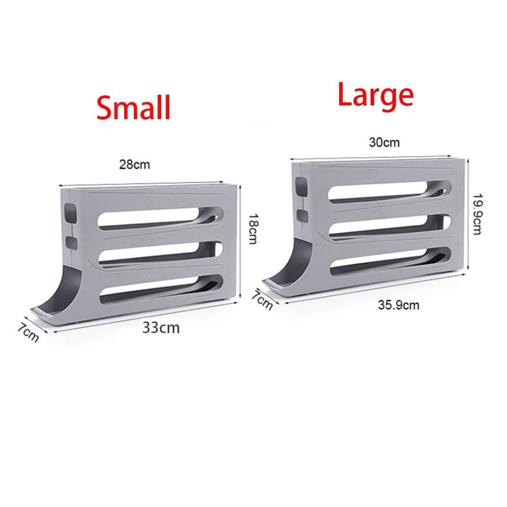 Слайд-органайзер Автоматический ролик для яиц Большая емкость для холодильника Ящик для хранения яиц Диспенсер для яиц