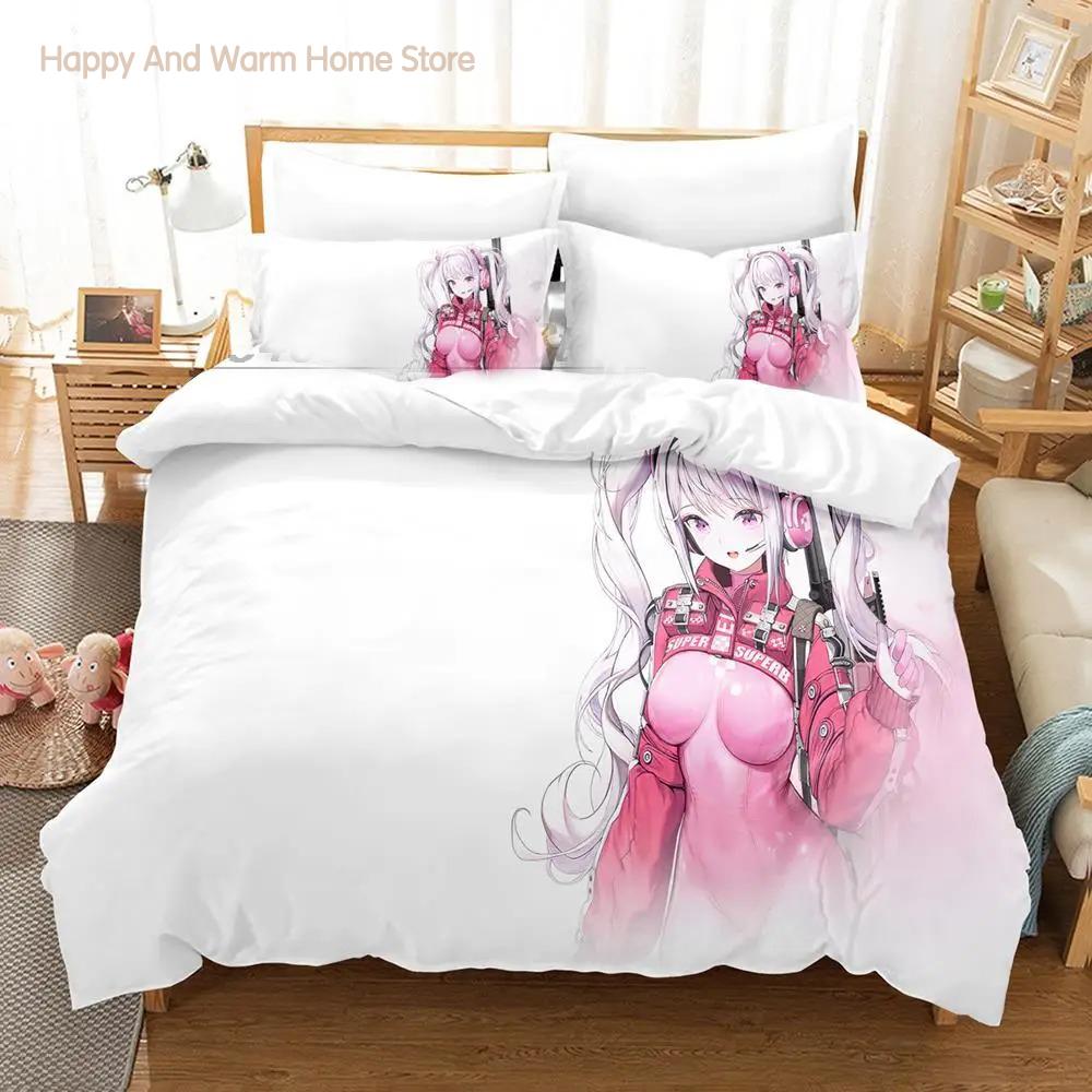 NIKKE 3D Print Anime Bedding Set Single Twin Full Queen King Size Duvet Cover Sets for Adult Boys Bedroom