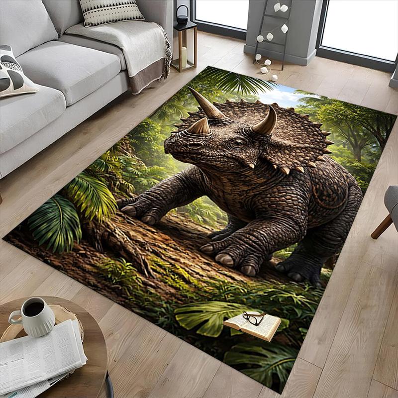 1PC Triceratops jungle Extra Large Non-Slip Floor carpet, Office, family, bedroom, Studio Large Area Rug,Longlasting Material-J0324