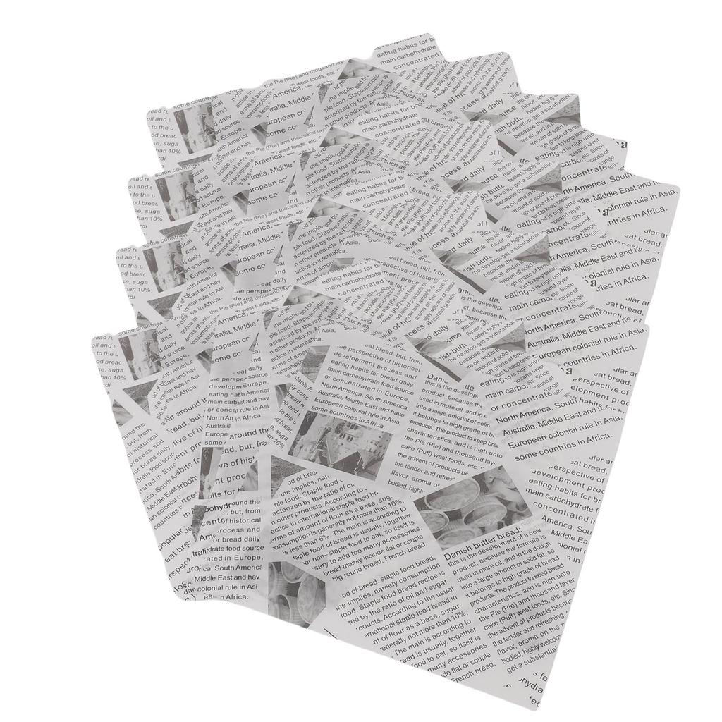 500 Sheets Sandwich Wrapping Paper Grease Proof Non Stick Food Basket Liner for Frying Baking Foods White Newspaper