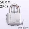 2/4 Pcs Padlock 304 Stainless Steel, Universal Key Lock, Home Cabinet Locker Outdoor Anti-theft Anti-skid Waterproof, Hardware