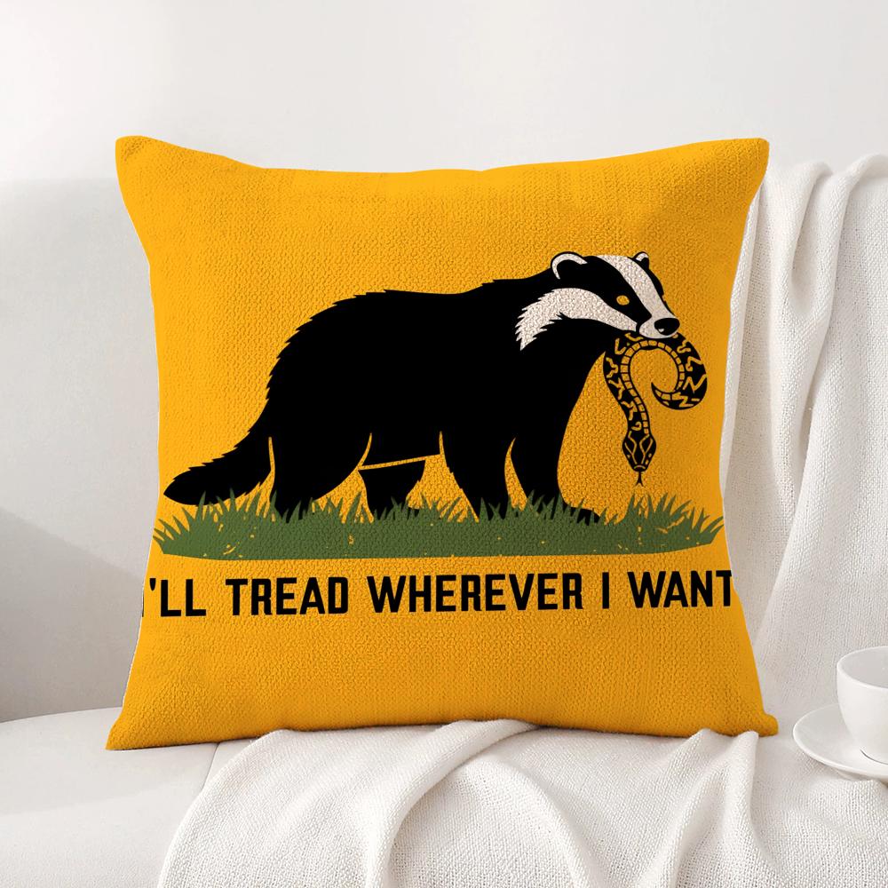 ill tread wherever i want Cushion Cover Natural Linen Organic Fabric DoubleSided Printing Sofa Home Decor Gift Pillow Cover