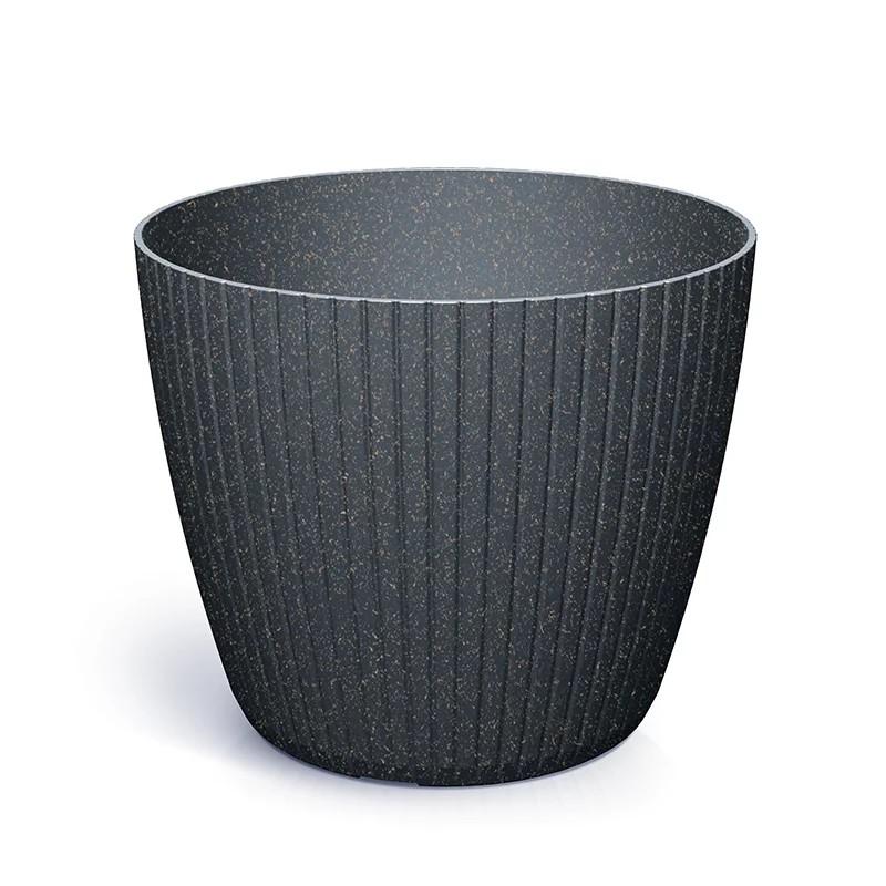 Lamia Round Eco Wood Flowerpot - Anthracite 12.8L - Pp-Dlam300Wa
