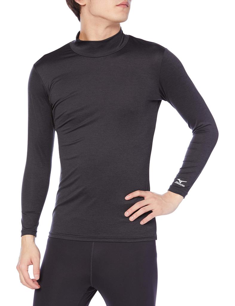 Mizuno Тренировочная UPF UV Dynamotion Вереск Размер L Мужская одежда, Облегающая, С высоким воротом, Рубашка с длинным рукавом, Влагоотводящая, Быстросохнущая, Эластичная, 50+