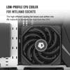 ID-COOLING IS-55 BLACK Низкопрофильный воздушный кулер для процессора, высота 57 мм, 5 тепловых трубок, тонкий вентилятор 120x120x15 мм, для Intel LGA1700/115X/1200 и AMD AM4/AM5 Настольн