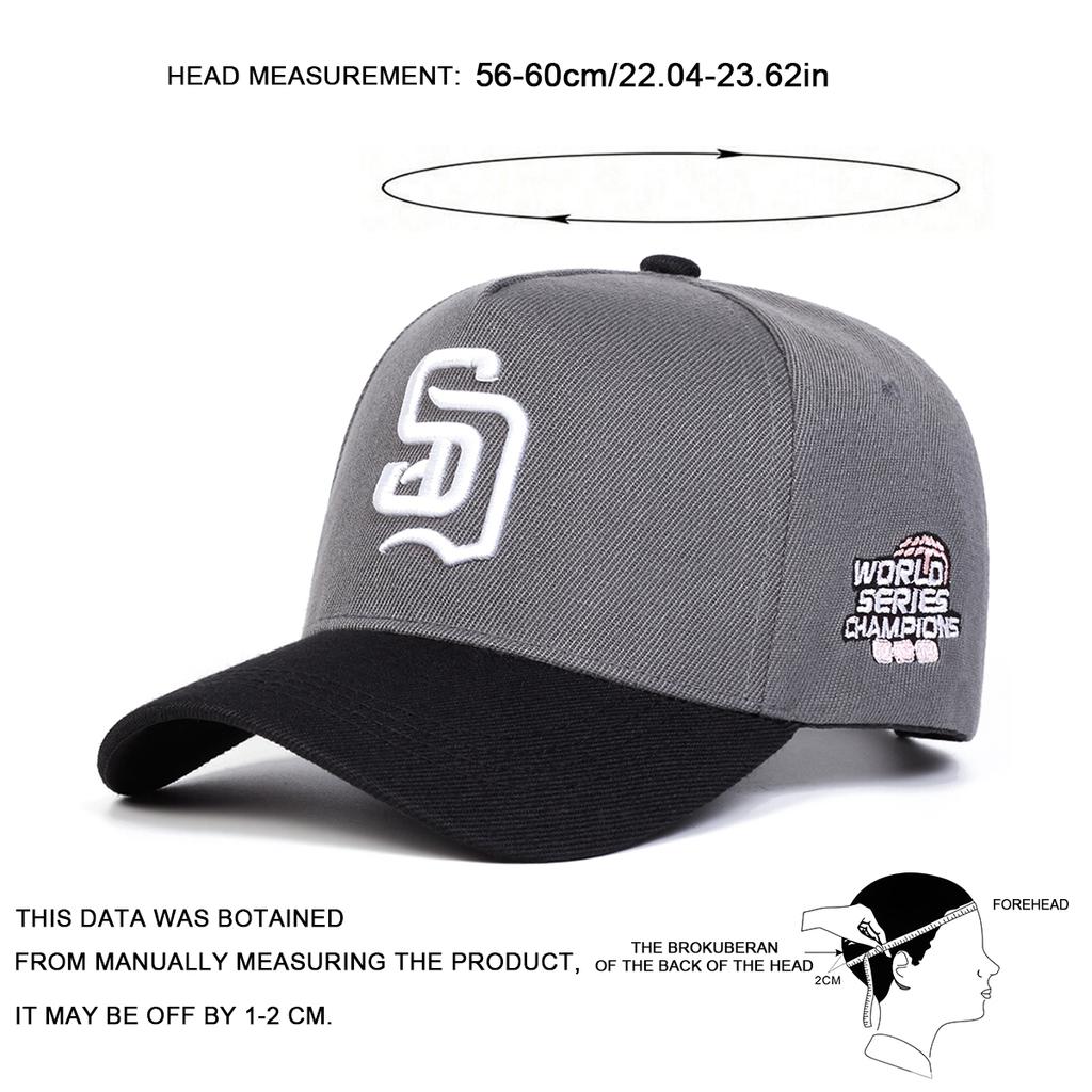 Мужская бейсболка пэчворк с вышивкой букв SD, уличная регулируемая солнцезащитная шляпа для отдыха, весна-осень, путешествия, туризм, пляжный отдых