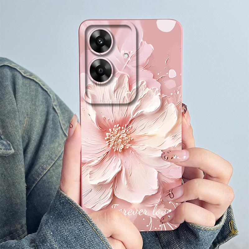 Чехол для телефона Realme Narzo N61 Note60, чехол Note 60 NarzoN61, мягкий силикон, окрашенный, модный, с рисунком, мультяшный, с цветами, задняя крышка
