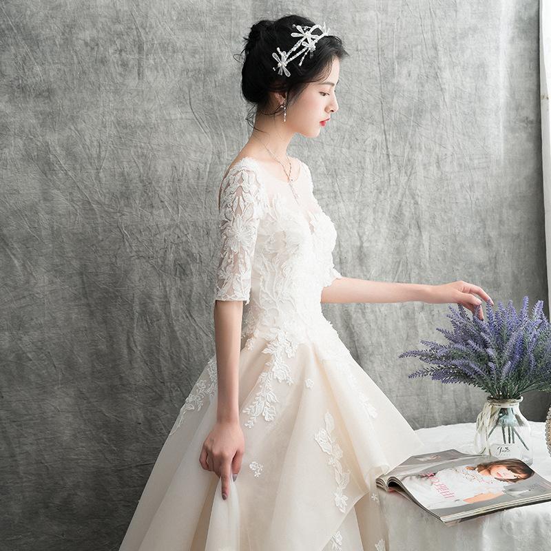 The Main Wedding Dress Winter New Bride Simple and Light Forest Super Fairy Dream Dress Slim and Slim Girl Small