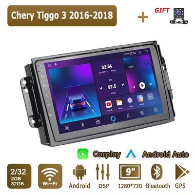 Android Carplay автомобильное радио для Chery Tiggo 3 2016-2018 мультимедийный проигрыватель головное устройство стерео GPS навигация BT WIFI 2+32 ГБ