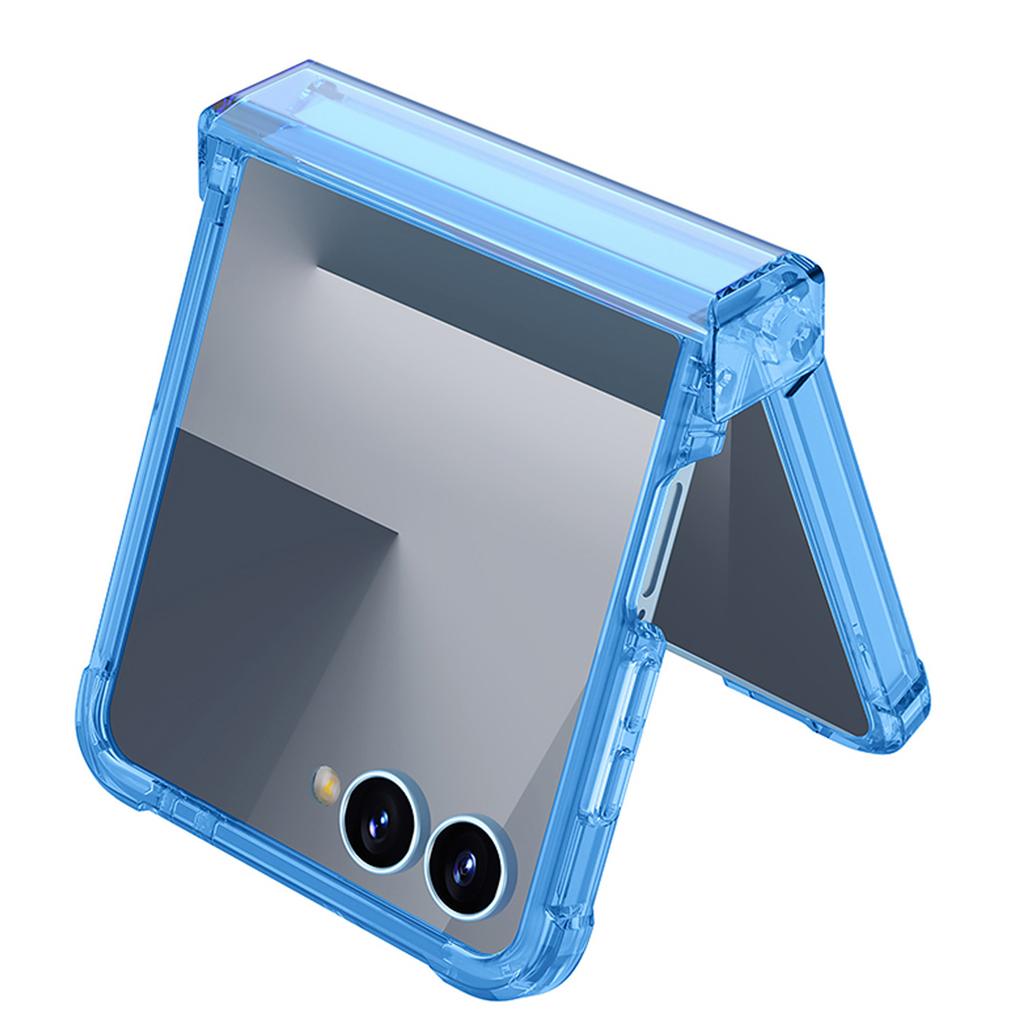 Samsung Zflip7 Mobile Phone Case Transparent Airbag Flip7 Folding Shaft Wireless Charging Full Package Anti Fall