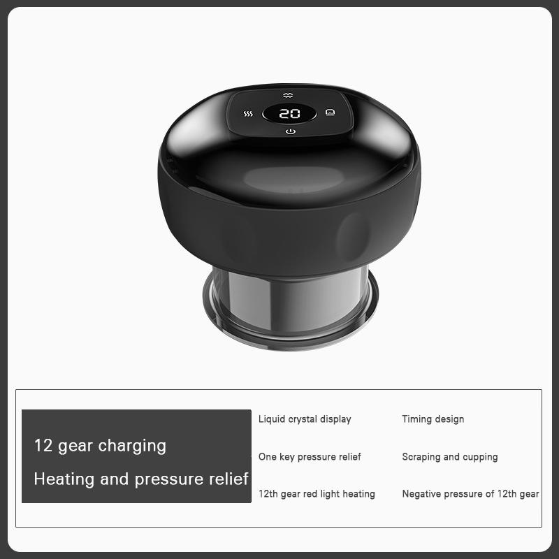 6/12 Gear Charging Vacuum Cupping Therapy Set,Professional Heating Suction Cup Device Neck Arm Massger,Body Scraping Massage