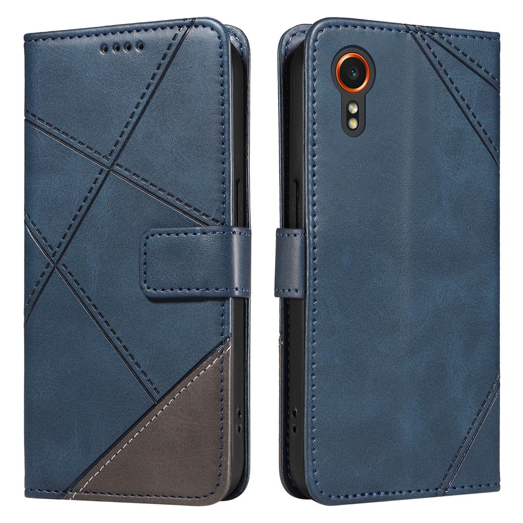 Для Samsung Galaxy Xcover7 Чехол Противоударный Геометрическая Линия Кожаный Чехол для Телефона Держатель для Карт