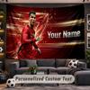 Wall Hanging Tapestry Custom NameCristiano Ronaldo Pattern Personalized Printed Fabric Wall Decor