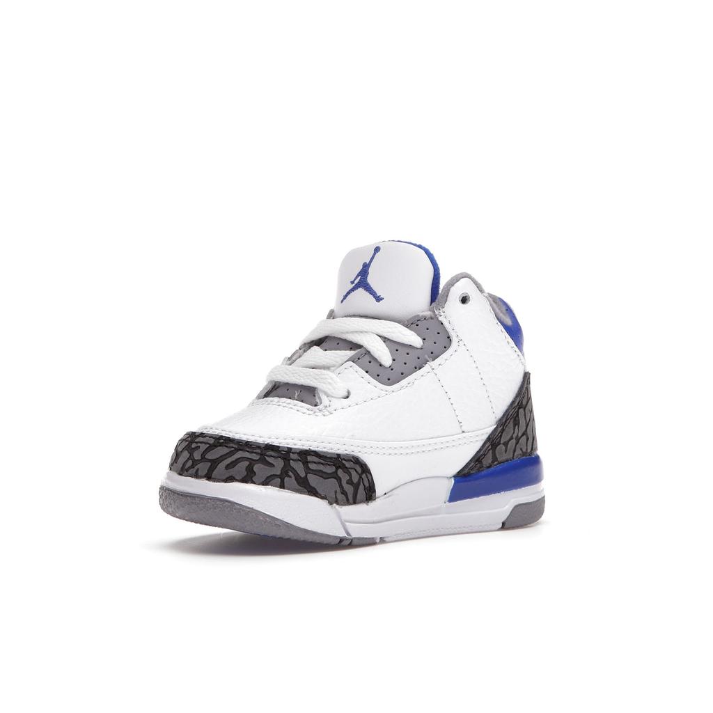 Кроссовки Air Jordan 3 Retro TD Racer Blue Baby Белый Черный Цементно-Серый 832033-145