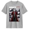 Винтажная стираная Dante Devil May Cry Японское аниме Игровые товары Подарок фанату Графическая футболка Мужская Печатная футболка Летняя Повседневная Модная одежда Унисекс Оверсайз