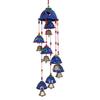 Plastic Rajasthani Design Handcrafted Hanging Windchimes|Latkan with 8 Bells for Home Décor & Positive Energy (Blue)
