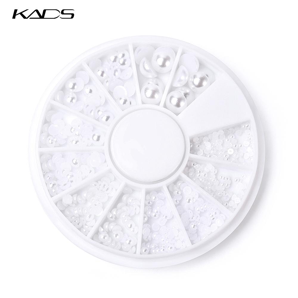 kads Модные 4 дизайна, блестящие жемчужные бриллианты, 3d дизайн ногтей, стразы, украшения для ногтей, набор украшений для дизайна ногтей «сделай сам»