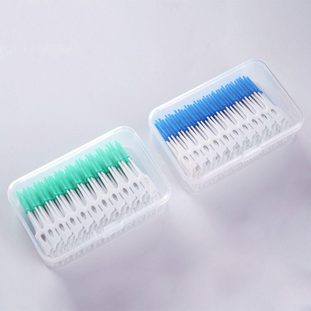 160Pcs with Thread Toothpicks Brushes Clean Between Teeth Oral Cleaning Tools Toothbrush Adult