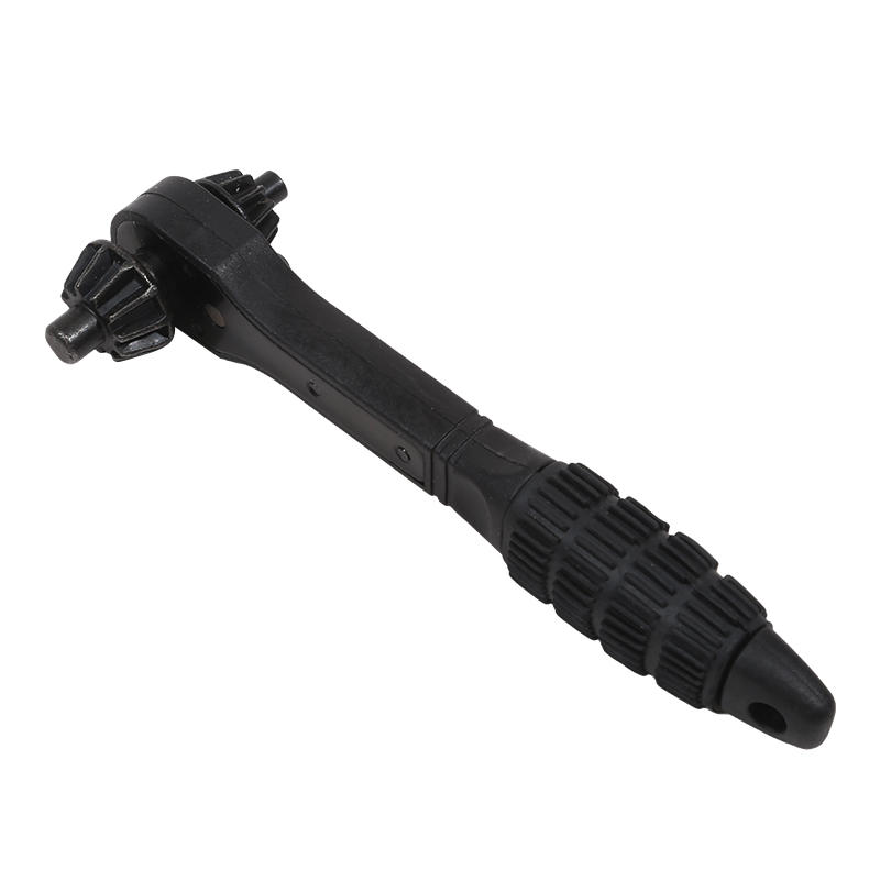 Two In One Practical Drill Chuck Key Wrench Black Ratchet Pro Wrench Tool