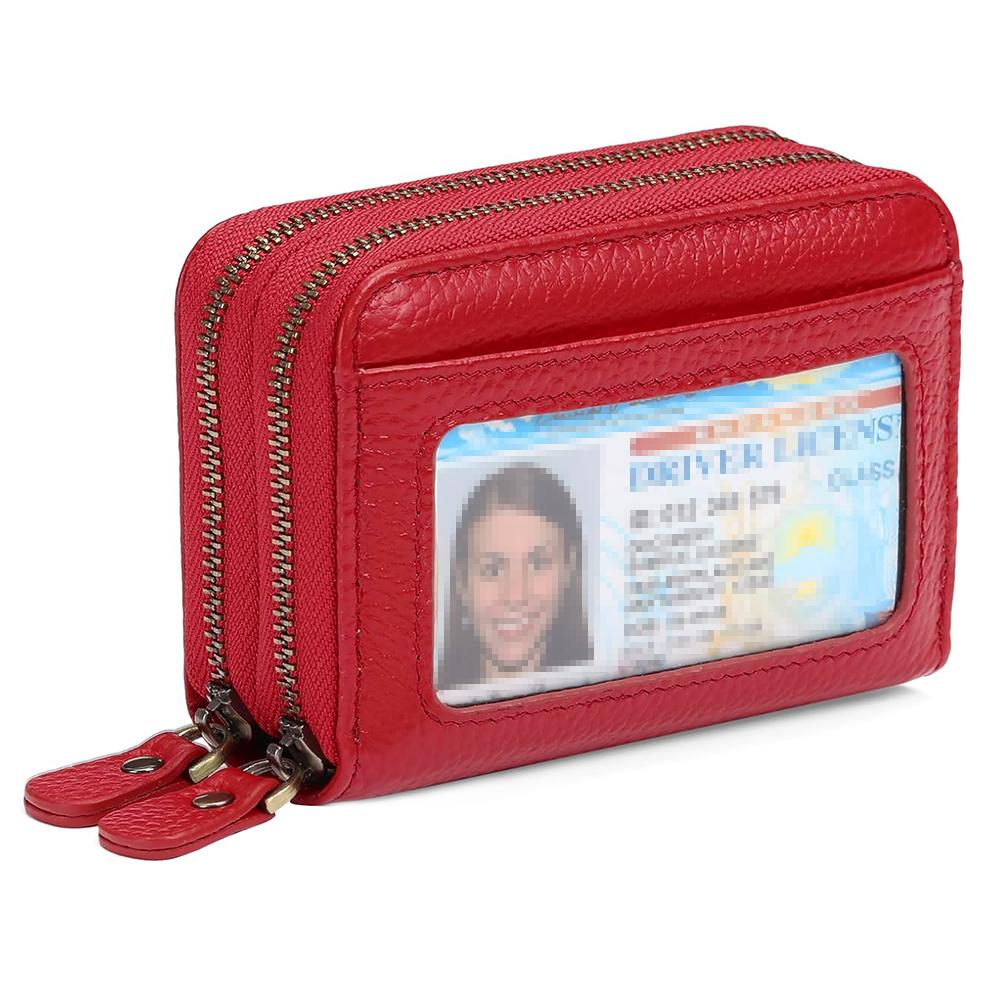 1pc Small Genuine Leather Wallet, Anti Theft Brush Protection Top Layer Cowhide Coin Pouch Bags Gift for Her