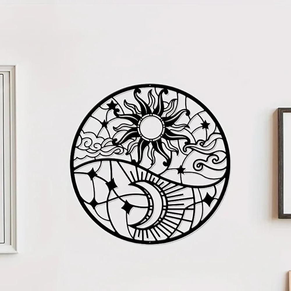 Металлический декор для стен «Солнце», дизайн «Железная туманность», уникальный домашний настенный декор и скульптура, стильный металлический знак для декора спальни и кухни