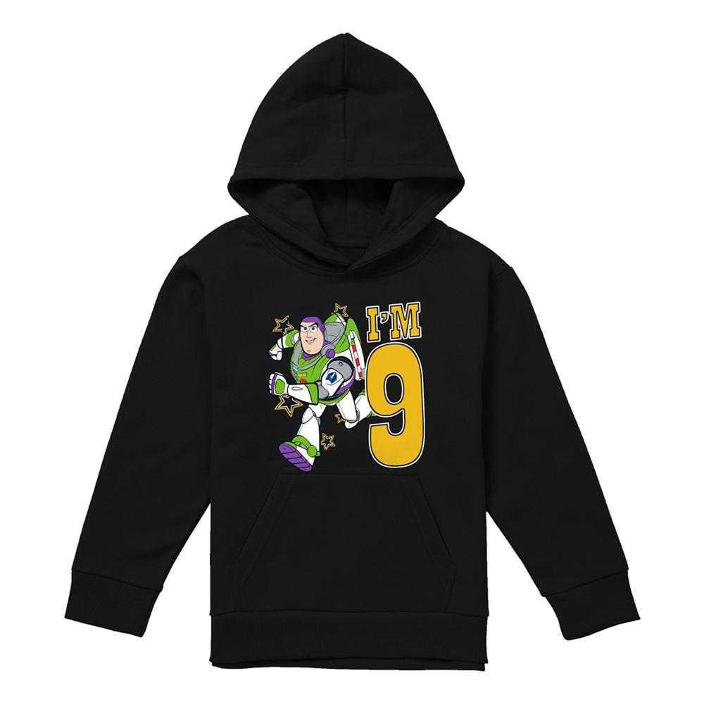 Toy Story Childrens/Kids I'm 9 Buzz Lightyear Birthday Pullover Hoodie