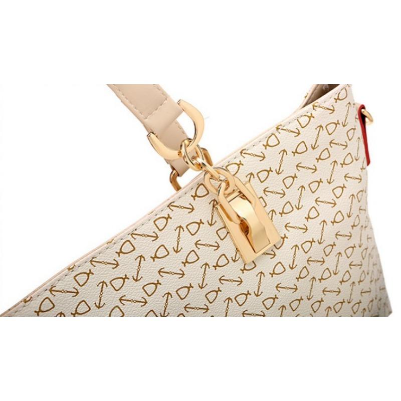 2024 Новая модная сумка из пяти частей класса люкс на одно плечо с большой вместимостью из кожи с дизайнерским дизайном