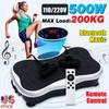 Exercise Fitness Slim Vibration Machine 200KG/441LBS Trainer Plate Platform Body Shaper Remote Control with Resistance 500W