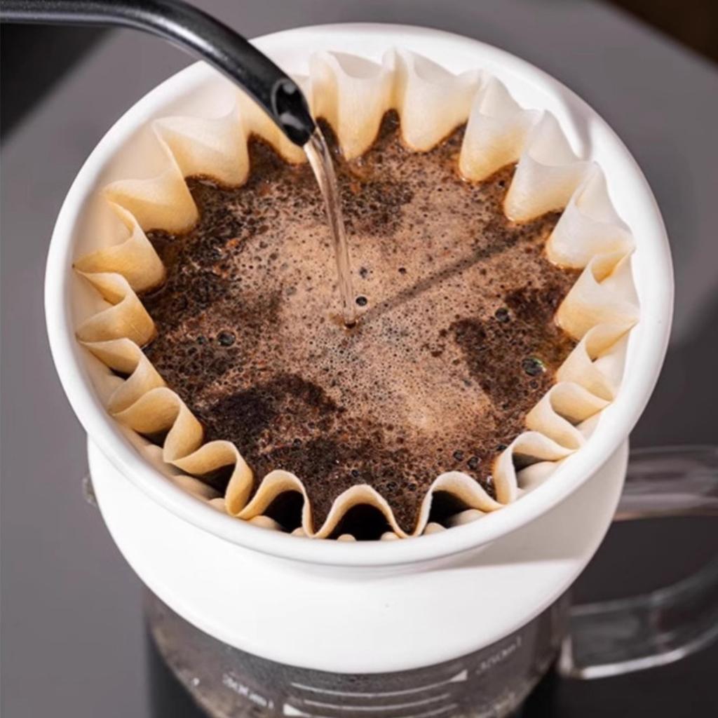 50pcs Coffee Filter Paper, Suitable For Coffee Machine Replacement Round Coffee Filter Paper, Disposable Paper Filter Paper